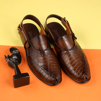 PESHAWARI CROC BROWN