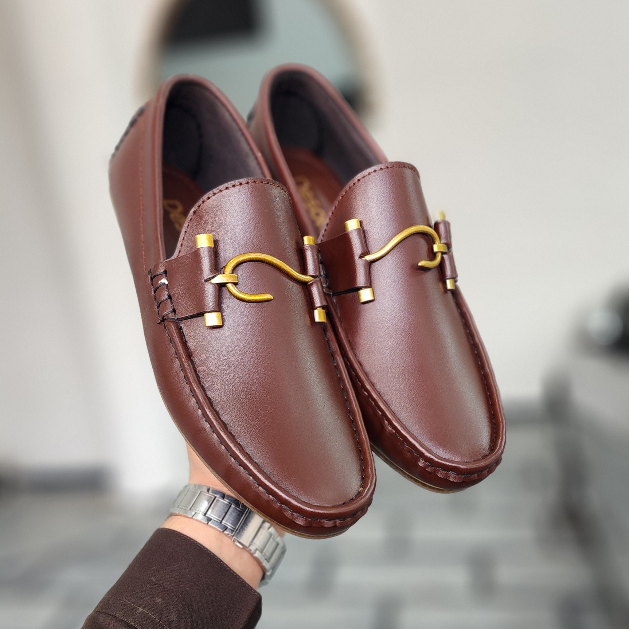 S BROWN LOAFERS