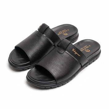 Elite-Comfort-Slide-Pure Leather-Black