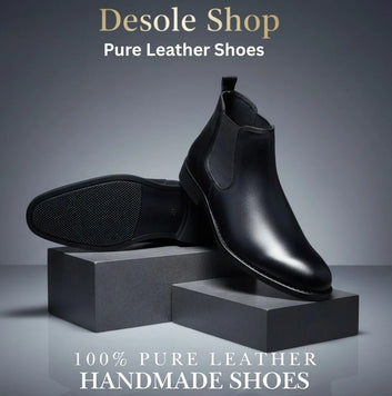 Chelsea BLK-100% PURE LEATHER-SHOES